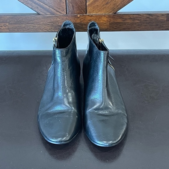 Cole Haan black leather booties in a size 6 side zipper - Picture 9 of 16